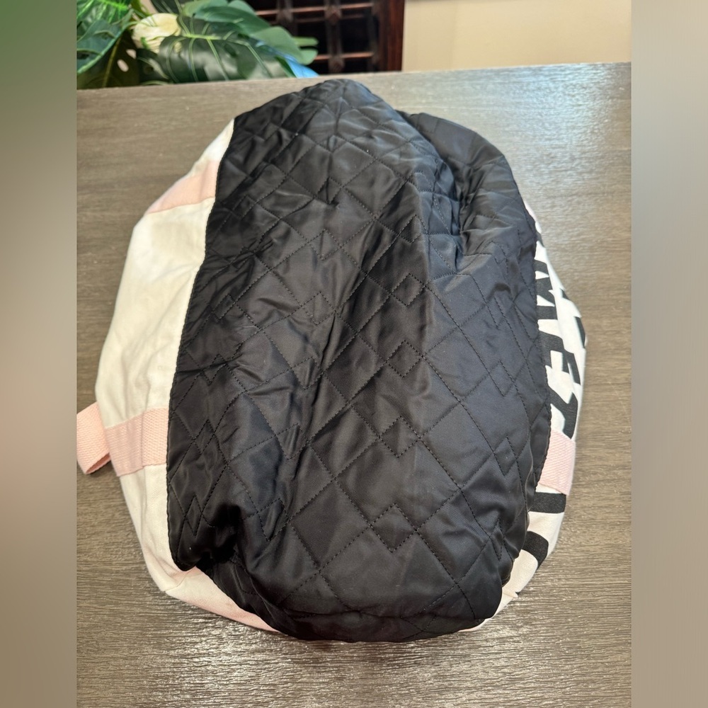 Benefit Cosmetics Pink, Black and White Small Quilted Duffle/Gym Bag - Picture 2 of 6